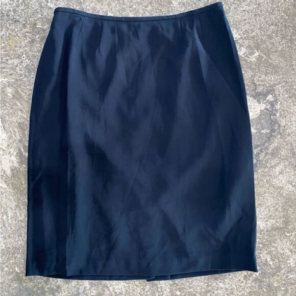 Kasper Womens Career Office Pencil Straight Skirt Navy Blue Size 10P - Picture 1 of 5